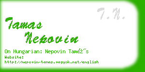 tamas nepovin business card